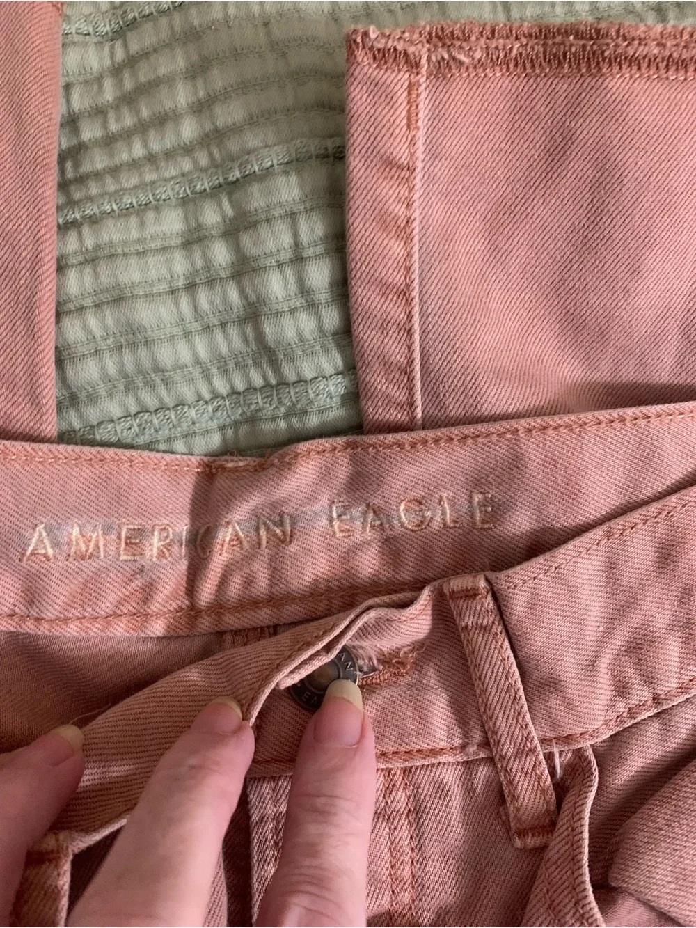 American Eagle Outfitters Dusty Pink Jeans - Picture 2 of 7